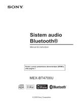 Sony MEX-BT4700U Instrucțiuni de utilizare