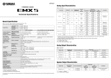 Yamaha EMX5 Powered Mixer Specificație
