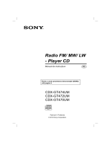 Sony CDX-GT472UM Instrucțiuni de utilizare