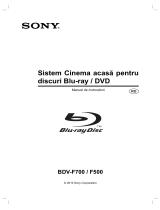 Sony BDV-F500 Instrucțiuni de utilizare
