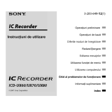 Sony ICD-UX70 Instrucțiuni de utilizare