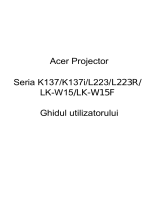 Acer K137 Manual de utilizare