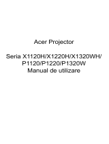 Acer X1320WH Manual de utilizare