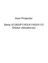 Acer P1163 Manual de utilizare