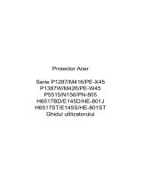 Acer P1387W Manual de utilizare