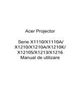 Acer X1110A Manual de utilizare
