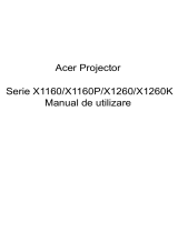 Acer X1160 Manual de utilizare