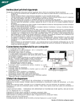 Acer V233PH Ghid de inițiere rapidă