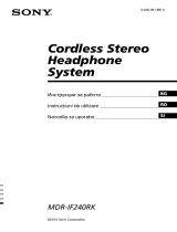 Sony MDR-IF240RK Manual de utilizare