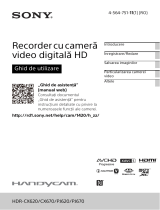 Sony HDR-CX620 Instrucțiuni de utilizare