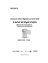 Sony HDR-TG3E Instrucțiuni de utilizare