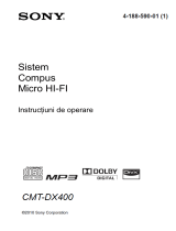 Sony CMT-DX400 Instrucțiuni de utilizare
