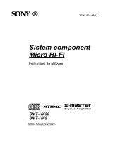 Sony CMT-HX3 Instrucțiuni de utilizare