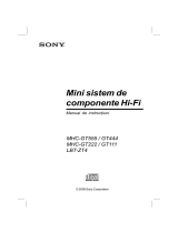 Sony MHC-GT111 Instrucțiuni de utilizare