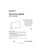 Sony DPF-A710 Instrucțiuni de utilizare