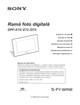 Sony DPF-D72 Instrucțiuni de utilizare