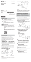 Sony SRS-X11 Ghid de inițiere rapidă