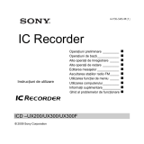 Sony ICD-UX200 Instrucțiuni de utilizare