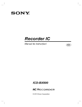 Sony ICD-BX800 Instrucțiuni de utilizare