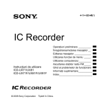 Sony ICD-UX71 Instrucțiuni de utilizare