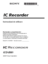 Sony ICD-BM1 Instrucțiuni de utilizare