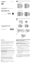 Sony SAL85F14Z Instrucțiuni de utilizare