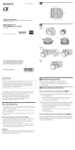 Sony SAL1680Z Instrucțiuni de utilizare