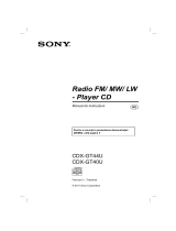 Sony CDX-GT40U Instrucțiuni de utilizare