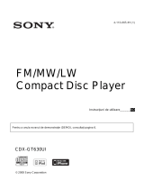 Sony CDX-GT630UI Instrucțiuni de utilizare