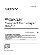 Sony CDX-MR10 Instrucțiuni de utilizare