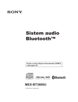Sony MEX-BT3600U Instrucțiuni de utilizare