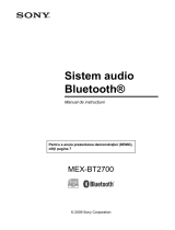 Sony MEX-BT2700 Instrucțiuni de utilizare