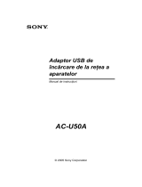 Sony AC-U50A Instrucțiuni de utilizare