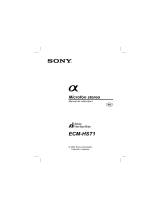 Sony ECM-HST1 Instrucțiuni de utilizare