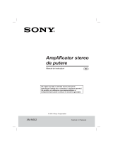 Sony XM-N502 Instrucțiuni de utilizare