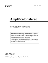 Sony XM-ZR602 Instrucțiuni de utilizare