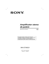 Sony XM-GTX6021 Instrucțiuni de utilizare