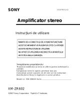 Sony XM-ZR604 Instrucțiuni de utilizare