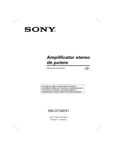 Sony XM-GTX6041 Instrucțiuni de utilizare