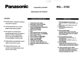 Panasonic rq-2102 Instrucțiuni de utilizare