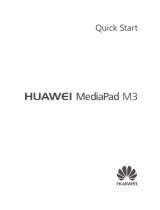 Huawei MediaPad M3 Ghid de inițiere rapidă