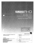 Yamaha R-10 Manualul proprietarului