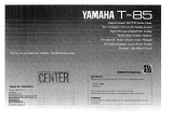 Yamaha T-85 Manualul proprietarului
