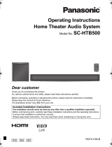 Panasonic SCHTB500 - HOME THEATER AUDIO SYSTEM Operating Instructions Manual