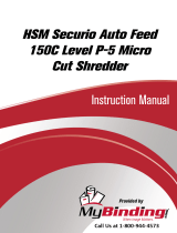 MyBinding HSM Securio Auto Feed 150C Level 4 Micro Cut Shredder Manual de utilizare
