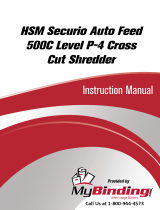 MyBinding HSM Securio Auto Feed 500C Cross Cut Shredder Manual de utilizare