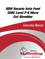 MyBinding HSM Securio Auto Feed 500C Level 5 Micro Cut Shredder Manual de utilizare
