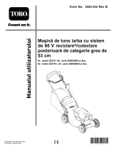 Toro 53cm Heavy-Duty 60V Recycler/Rear Bagger Lawn Mower Manual de utilizare