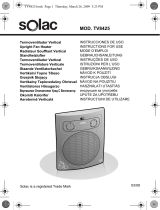 Solac VULCANO BLACK Mod TV8425 Manualul proprietarului