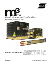 ESAB M3® Plasma PT-36 G2 Plasma System Cutting Data Manual de utilizare